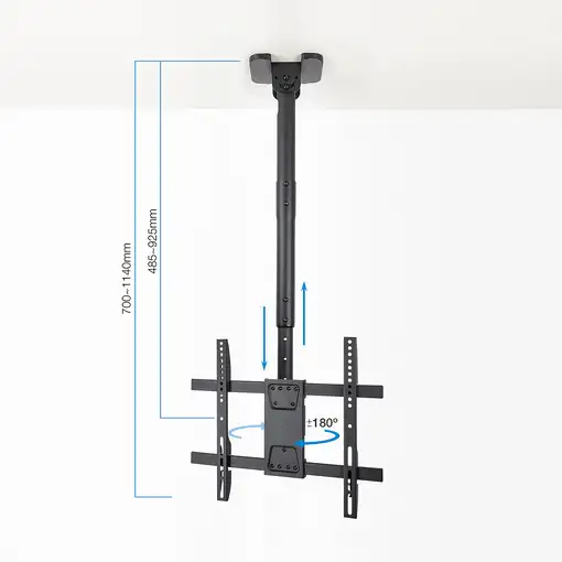TooQ Soporte de Techo para Pantallas 32"-75", Negro
