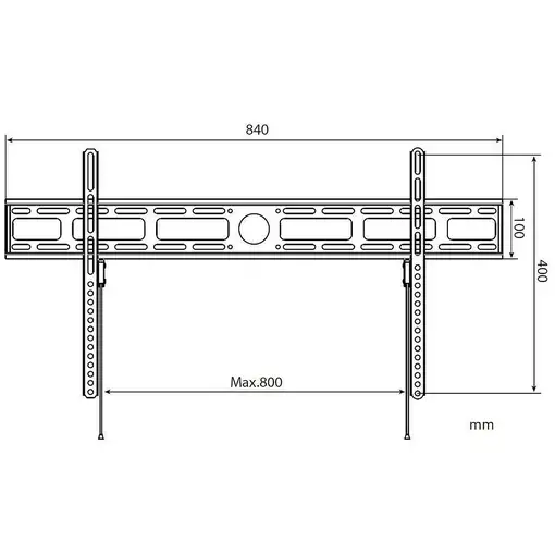 Techly ICA-PLB 840 soporte para TV 2,03 m (80'') Negro
