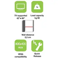 Techly ICA-PLB 840 soporte para TV 2,03 m (80'') Negro Techly ICA-PLB 840 soporte para TV 2,03 m (80'') Negro