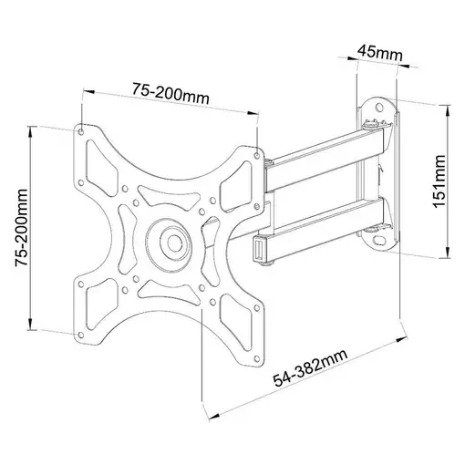 Techly ICA-LCD 2923B soporte para TV 94 cm (37'') Negro