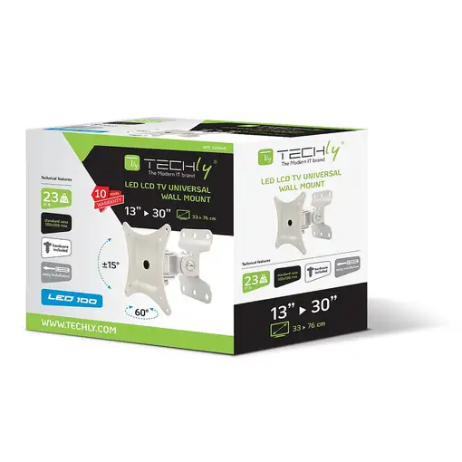 Techly ICA-LCD 201WH soporte para TV 76,2 cm (30'') Blanco