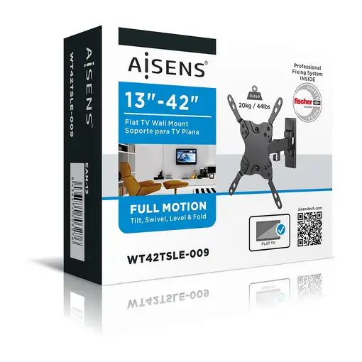 AISENS WT42TSLE-009 soporte para TV 106,7 cm (42") Negro