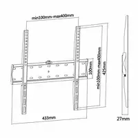 AISENS WT55F-013 soporte para TV 139,7 cm (55") Negro