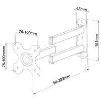 Techly ICA-LCD 923B soporte para TV 76,2 cm (30'') Negro