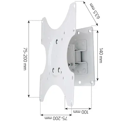 Techly ICA-LCD 2900WH soporte para TV 94 cm (37") Blanco