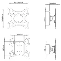 Techly ICA-LCD 2900WH soporte para TV 94 cm (37'') Blanco Techly ICA-LCD 2900WH soporte para TV 94 cm (37'') Blanco