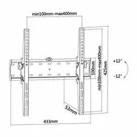 AISENS WT55T-015 soporte para TV 81,3 cm (32") Negro