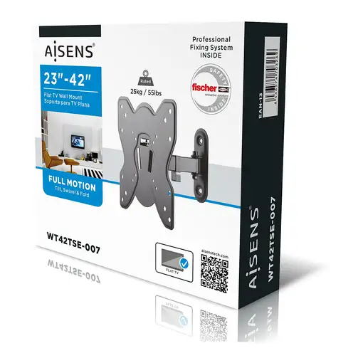 AISENS WT42TSE-007 soporte para TV 106,7 cm (42") Negro