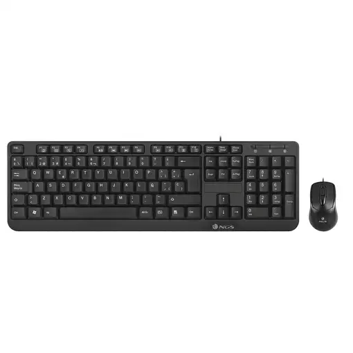 NGS Cocoa Kit, QWERTY, PT teclado Ratón incluido Universal USB Portugués Negro