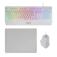 Mars Gaming MCP124, Combo Gaming 3en1, Teclado Ergonómico H-Mech LED RGB, Ratón RG