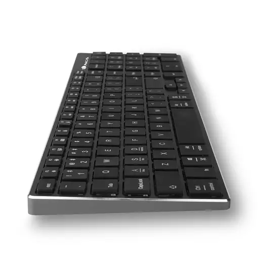NGS FORTUNE-BT, AZERTY, FR teclado Universal Bluetooth Francés Negro, Plata