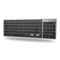 NGS FORTUNE-BT, AZERTY, FR teclado Universal Bluetooth Francés Negro, Plata