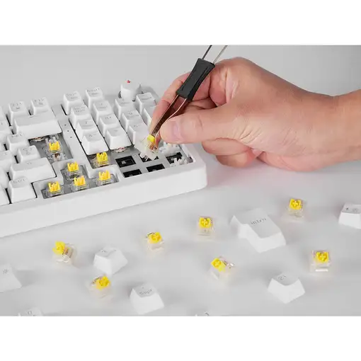 Mars Gaming MKPROWYES teclado Juego USB QWERTY Español Blanco