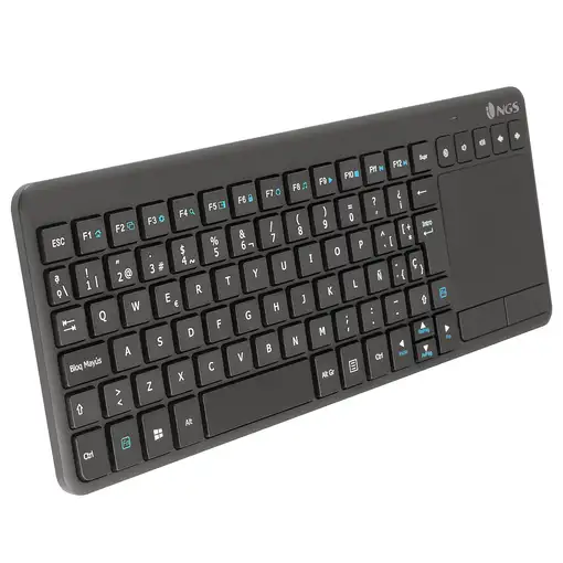 NGS TV Warrior, AZERTY, FR teclado Hogar RF inalámbrico Francés Negro