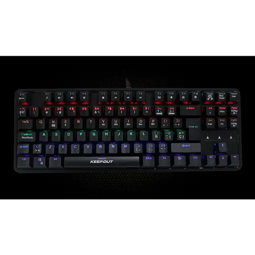 KeepOut F105 teclado Juego USB QWERTY Inglés, Español Negro