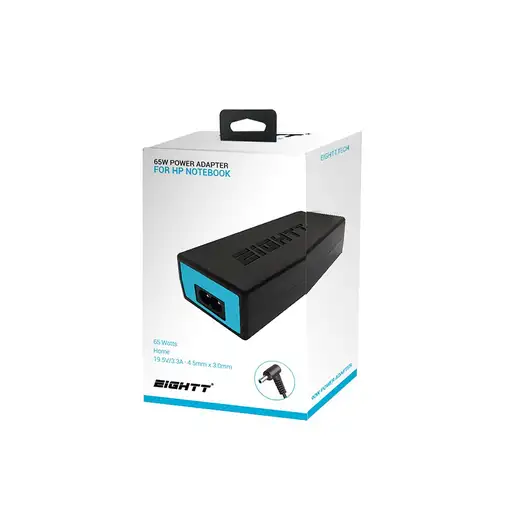 Eightt EHP65B adaptador e inversor de corriente Universal 65 W Negro