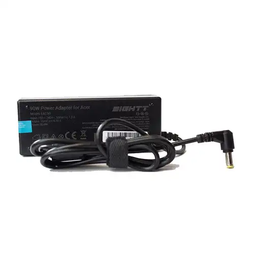Eightt EAC90 adaptador e inversor de corriente Interior 90 W Negro