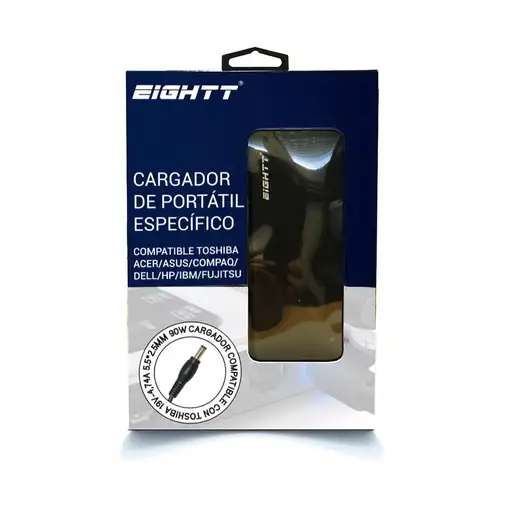 Eightt ETO90 adaptador e inversor de corriente Universal 90 W Negro