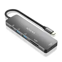 AISENS USB-C Dock 6 EN 1, USB-C a 1xHDMI, 2xUSB-A, 1xUSB-C PD 100W, 1xSD, 1xMicro