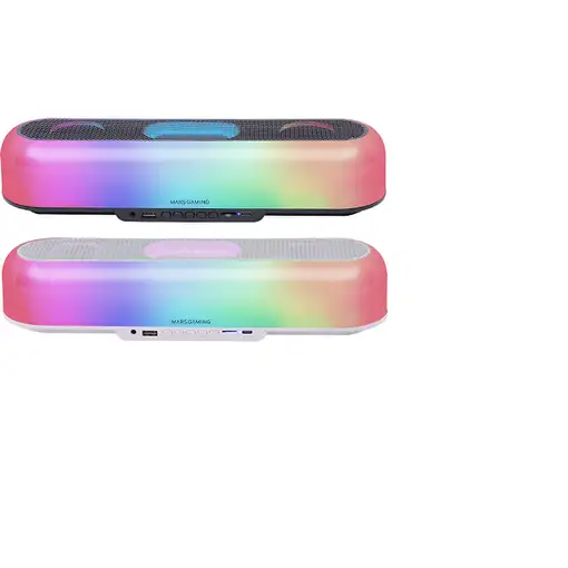 Mars Gaming MSB-ORB, Altavoz Portátil + Barra de Sonido 20W, Iluminación Orbilight
