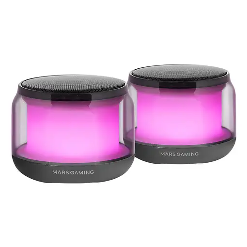 Mars Gaming MS-AURA, Altavoces Bluetooth 5.3, Chipset DSP Personalizado 15W, Ilumi