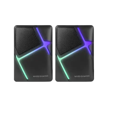 Mars Gaming MS-H, Altavoces Gaming RGB Flow, Drivers Invertidos y Sonido 3D-Surrou
