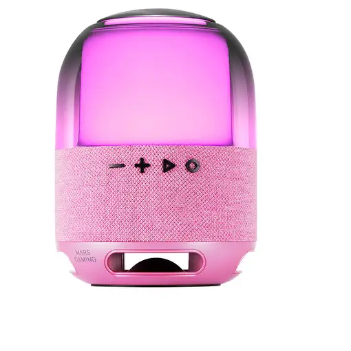 Mars Gaming MS-FLOW, Altavoz Portátil Bluetooth 15W, Iluminación Orbilight RGB 360
