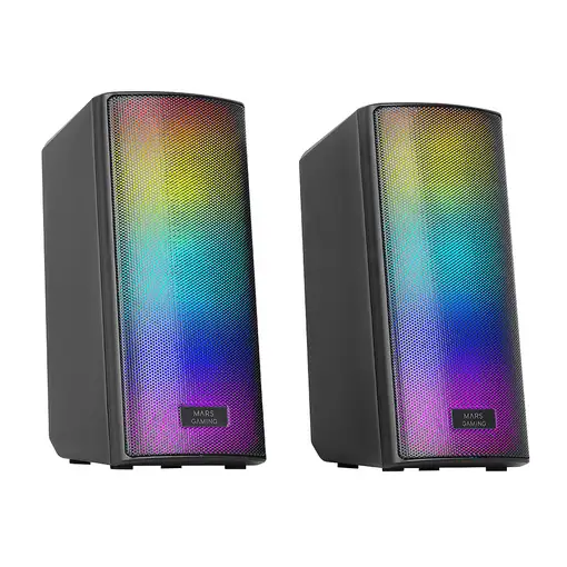 Mars Gaming MSRGB2, Altavoces Bluetooth 5.3 15W, Procesador de Sonido DSP, Ilumina