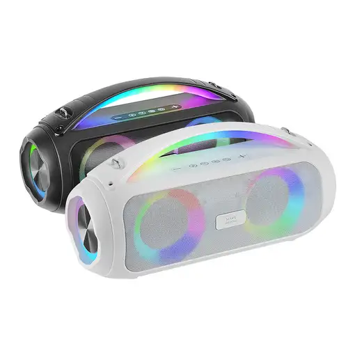 Mars Gaming MS-PULSE, Altavoz Bluetooth Portátil 50W RMS, Iluminación RGB, 2 Drive