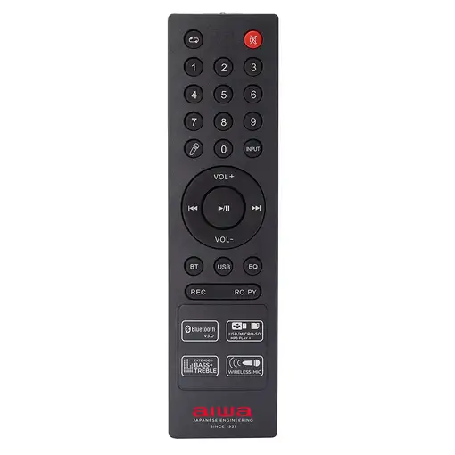 Aiwa KBTUS-400 sistema de karaoke Hogar Alámbrico/Inalámbrico