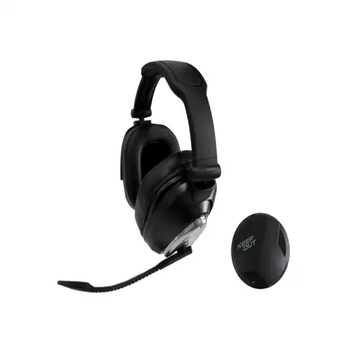 KeepOut HXAIR auricular y casco Auriculares Inalámbrico Diadema Juego Negro, Plata