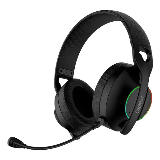 CoolBox GAMING AURICULARES CON MICRO WB01 RF+BT+3.5 NEGRO PC/CONSOLAS