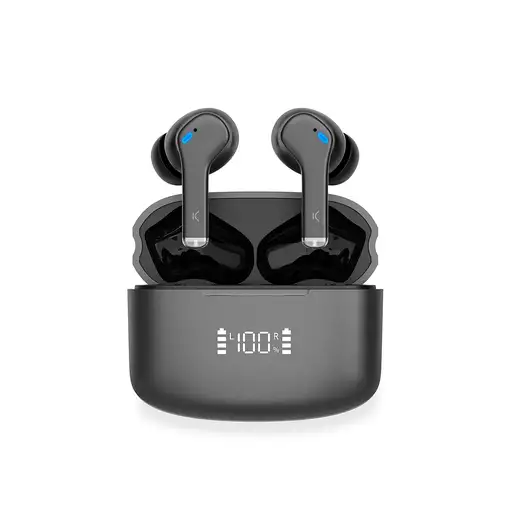 Ksix Auriculares inalámbricos Noise Cancel 3, ANC + ENC, Autonomía 6+12 h, Control