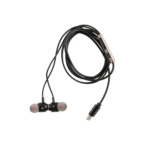 Muvit M1C Auriculares Alámbrico Dentro de oído Llamadas/Música USB Tipo C Negro