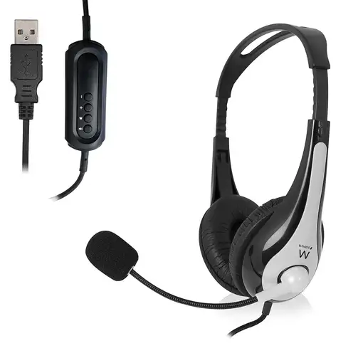 Ewent EW3565 auricular y casco Auriculares Alámbrico Diadema Llamadas/Música USB t