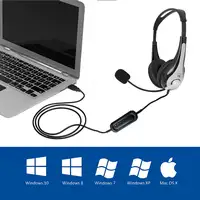 Ewent EW3565 auricular y casco Auriculares Alámbrico Diadema Llamadas/Música USB t