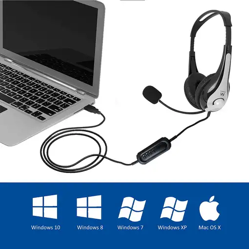 Ewent EW3565 auricular y casco Auriculares Alámbrico Diadema Llamadas/Música USB t