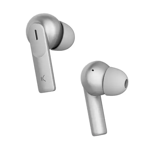 Ksix Auriculares inalámbricos Meteor, Estuche metálico, ENC, Autonomía 4+28 h, Con