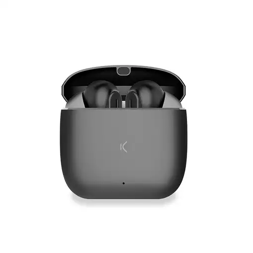 Ksix Auriculares inalámbricos Meteor, Estuche metálico, ENC, Autonomía 4+28 h, Con