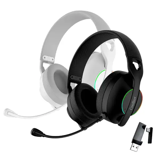 CoolBox GAMING AURICULARES CON MICRO WB01 RF+BT+3.5 BLANCO PC/CONSOLAS