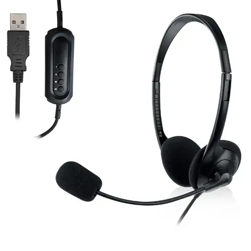 Ewent EW3568 auricular y casco Auriculares Alámbrico Diadema Llamadas/Música USB t