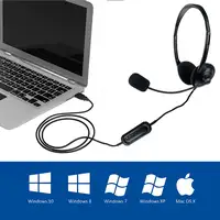 Ewent EW3568 auricular y casco Auriculares Alámbrico Diadema Llamadas/Música USB t