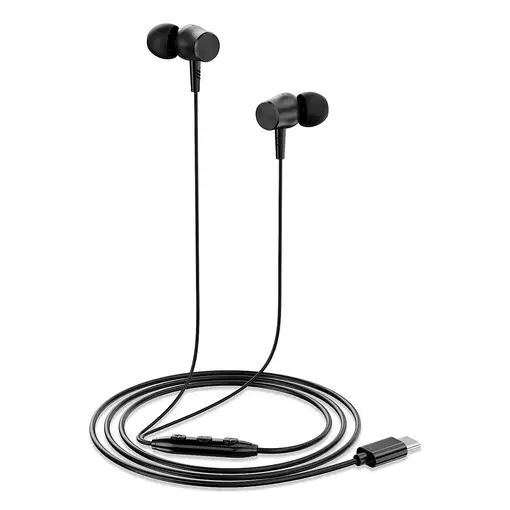 Ksix Auriculares con cable , USB-C, 120cm Compatible Android + iPhone 15 y post.,