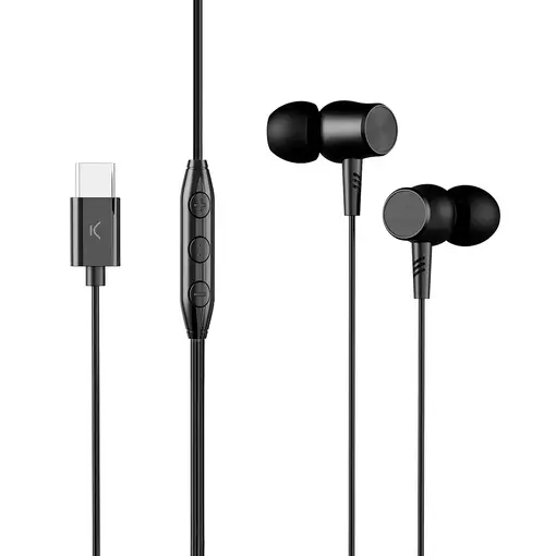 Ksix Auriculares con cable , USB-C, 120cm Compatible Android + iPhone 15 y post.,