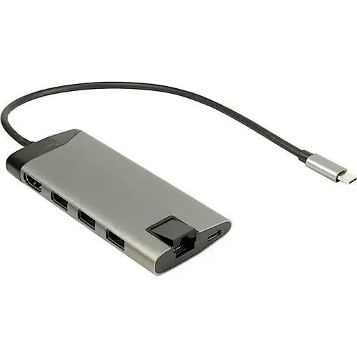 Inter-Tech GDC-802 Alámbrico USB 3.2 Gen 1 (3.1 Gen 1) Type-C Gris