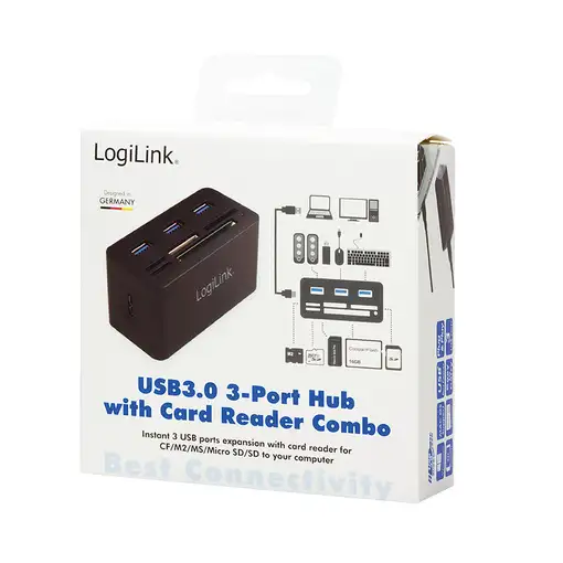 LogiLink CR0042 base para portátil y replicador de puertos Alámbrico USB 3.2 Gen 1