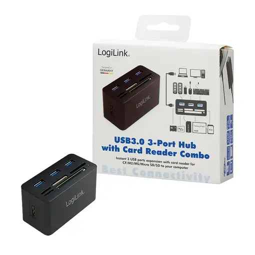 LogiLink CR0042 base para portátil y replicador de puertos Alámbrico USB 3.2 Gen 1