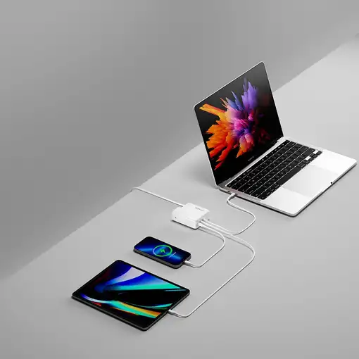 4smarts GaN Flex Pro Universal Blanco Corriente alterna Carga rápida Interior