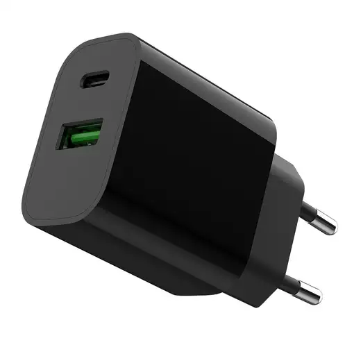 Gembird TA-UC-PDQC20-01-BK cargador de dispositivo móvil Universal Negro Corriente