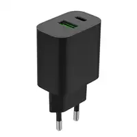 Gembird TA-UC-PDQC20-01-BK cargador de dispositivo móvil Universal Negro Corriente